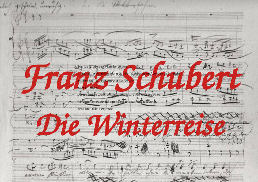 Karte Franz Schubert Seite1